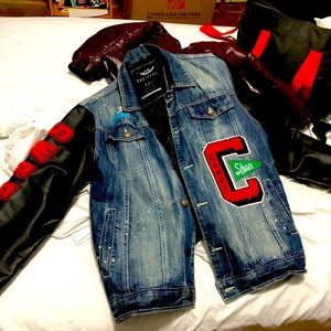 Protocol By Jim Jones Candy Shop Denim Varsity Jkt